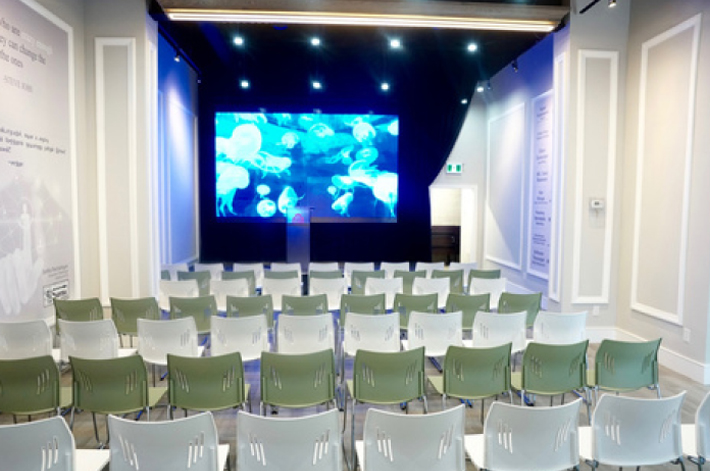 Conference room with projector